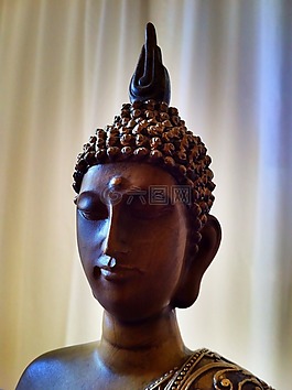 佛,泰國,holzfigur