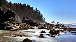 海岸,巖,海洋