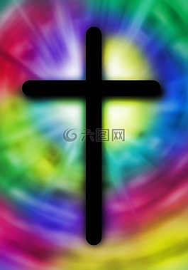 交叉,教堂,信仰