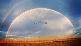 彩虹,景觀,云