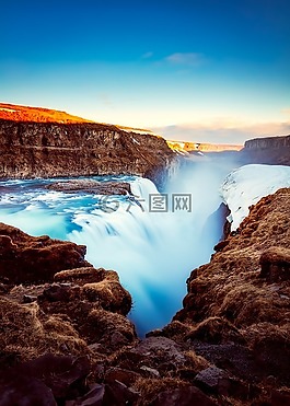 冰島,旅游,大瀑布