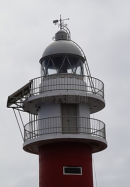 燈塔,天空,海