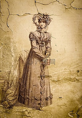 那位女士,維多利亞時代,墻