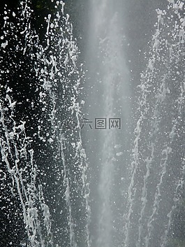 噴泉,水,水景