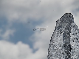 噴泉,水,濕
