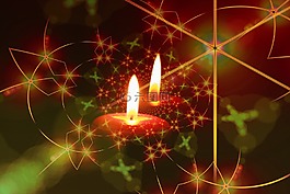 蠟燭,圣誕節(jié),來(lái)臨