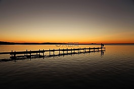 夕陽大海,藍色小時,abendstimmung