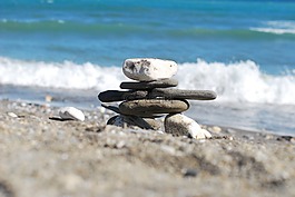 石頭,海,海洋