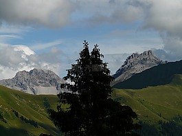 全景,高山,山