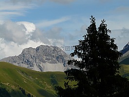 全景,高山,山