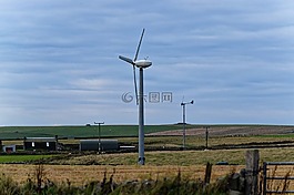 景觀,農村,風力發(fā)電機組