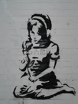孩子,女孩,黑與白