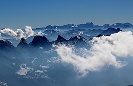 alpstein,山,全景