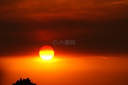 日落,德州,多云