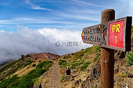 山,徒步旅行,路徑