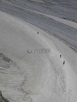 雪,冰川,人類