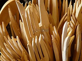 木制叉,叉,木制餐具