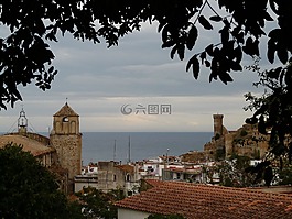 postkartenmotiv,tossa de mar的,西班牙