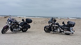 摩托車(chē),海灘,巡洋艦