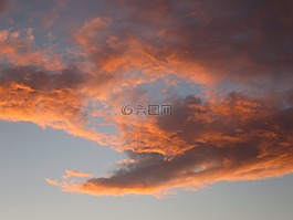 云,日落,天空