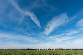 天空,白,藍色