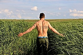 男子,強,運動型