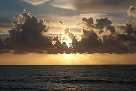 太平洋,日落,景觀
