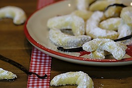 饼干,新月,vanillekipferl