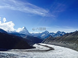冰川,采尔马特,雪