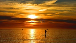 海,晚上,自然