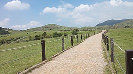 路,原野,圍欄