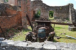 廢墟,老,車