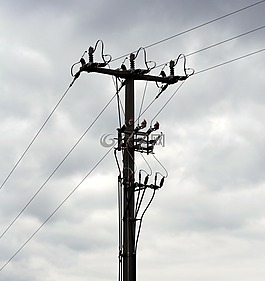 strommast,能源,電源線