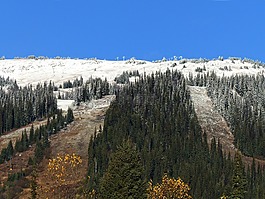 雪,覆蓋,高峰