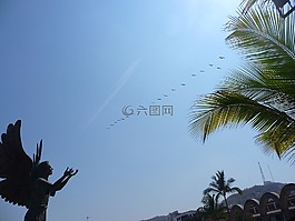 天使和鳥類,墨西哥天使雕像,巴亞爾塔港雕像