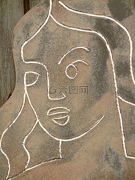 女孩,面對,眼睛