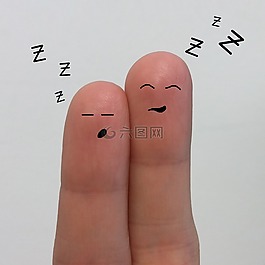 睡眠,表情符號(hào),手指