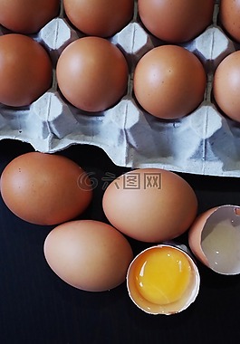 鸡蛋,集装箱,褐色