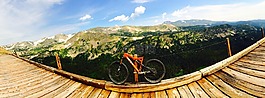 自行車,山,生活方式