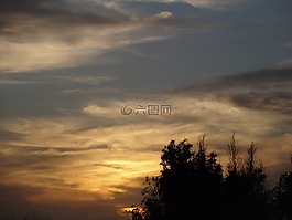 太陽(yáng),日落,天空