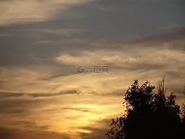 太陽(yáng),日落,天空