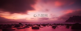 挪威,日落,黃昏