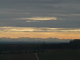 远景,山,高山