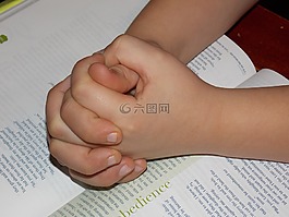 孩子祈祷的手,圣经,祈祷