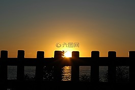 日落,門,太陽