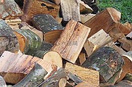木,日志,holzstapel