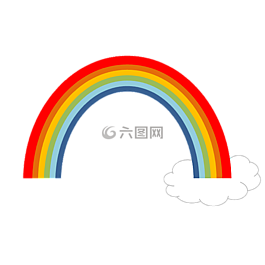 彩虹,云,天空