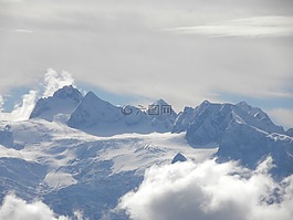 雪,山,寒冬
