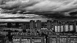 天空,莫斯科的,傍晚的天空