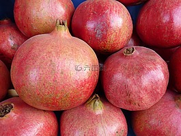 石榴,紅色,水果